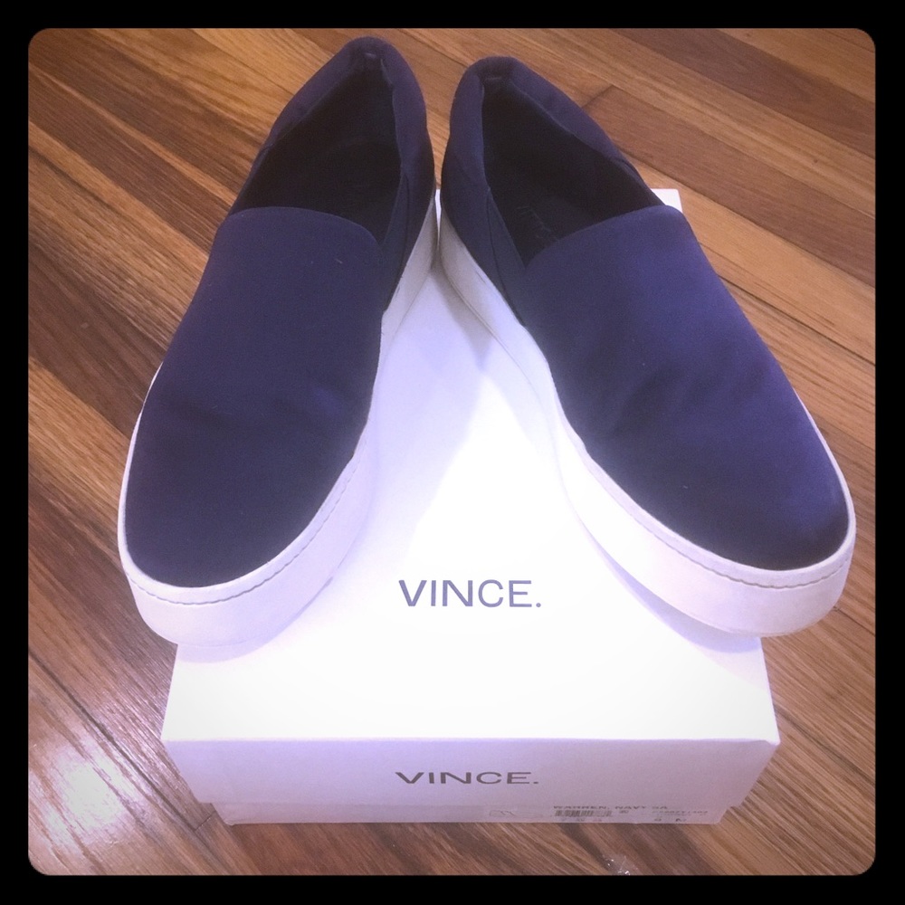 Vince Warren Platform Satin Slip-On Sneaker